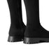 Damen Overknee Stretch Stiefel mit Plateau-Blockabsatz – Herbststiefel